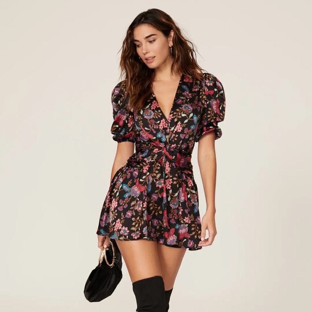MISA Los Angeles Gemstone Flora Satin Narcissa Dress